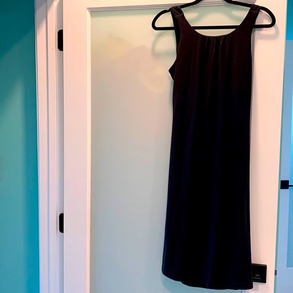 Prana Black Halter Neck Cantine Dress w/ Built In Bra | Women's L - Picture 1 of 7